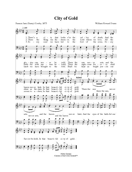 City Of Gold (There's A City) Song Lyrics .